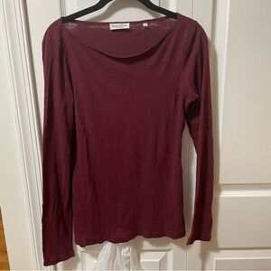 Marc O'Polo Womens Top Size Small Burgundy Soft